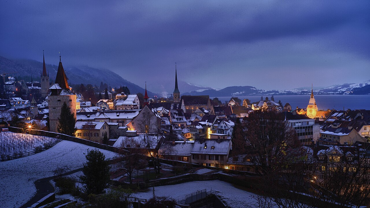 A real view of Zug, Switzerland